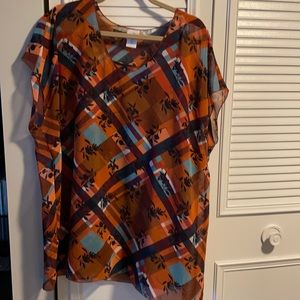CABI oversized two piece sheer tunic